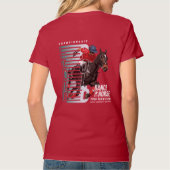 馬で踊る（ダークモード） | 女性Vネック Tシャツ (裏面)