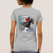 馬で踊る(ポロスポーツ) | 女性用スリムフィット Tシャツ (裏面)