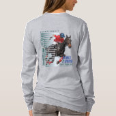 馬で踊る（ポロスポーツ） | 女性長袖 Tシャツ (裏面)