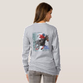 馬で踊る（ポロスポーツ） | 女性長袖 Tシャツ (裏面フル)