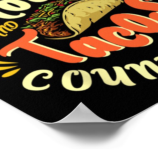 馬とおもしろいタコスが私を数える' - Horseck Ridin ポスター (角)