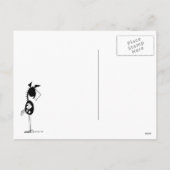 馬とおもしろい七面鳥の感謝祭の漫画はがき シーズンポストカード (裏面)