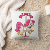 馬として回転木馬馬.PNG クッション (ブランケット)