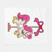 馬として回転木馬馬.PNG フリースブランケット (正面(横))