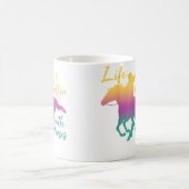 馬との生活 女性 乗馬 馬のオーナー コーヒーマグカップ (中央)