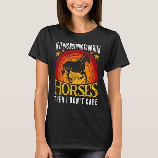 馬とは関係ないのに馬の乗馬 Tシャツ (正面)