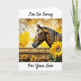 馬とひまわり | お悔やみ申し上げます カード