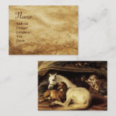 馬とアラブのテント、その他の動物の羊飼い 名刺 (正面/裏面)