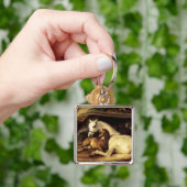 馬とアラブのテント、他の動物 キーホルダー (手)