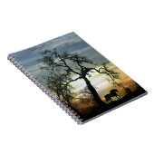 馬とオークの木のノートお洒落ブック ノートブック (右側)