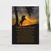 馬とオークツリーサマー至恵み詩 カード (正面)