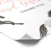 馬とカウガールの誕生日カードとギフト ポスター (角)