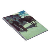 馬とカウボーイの冬の雪 ノートブック (右側)