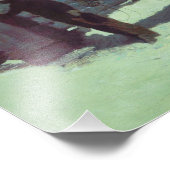 馬とカウボーイの冬の雪 フォトプリント (角)