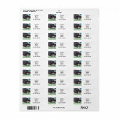 馬とカウボーイの冬の雪 ラベル (フルシート)