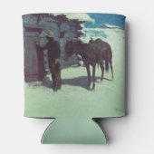 馬とカウボーイの冬の雪 缶クーラー (裏面)