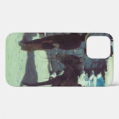 馬とカウボーイの冬の雪 Case-Mate iPhoneケース (裏面 (横))