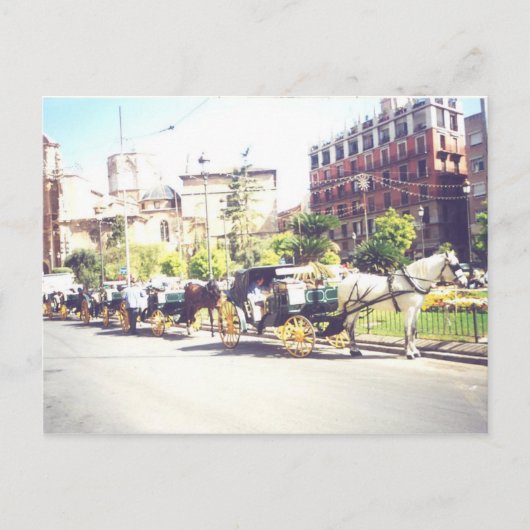 馬とカラージュバレンシアスペイン ポストカード (正面)