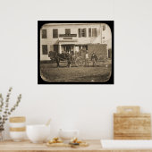 馬とカートのダゲレオタイプ1853 ポスター (キッチン)