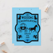 馬とカートのロマン結婚ティック カード (正面/裏面インサイチュ)