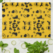 馬とカートのロマン結婚ティック キッチンタオル (折り畳み)