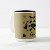 馬とカートのロマン結婚ティック ツートーンマグカップ (正面左)