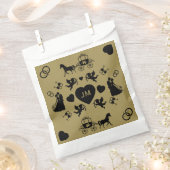 馬とカートのロマン結婚ティック フェイバーバッグ (クリップ留めされた状態)