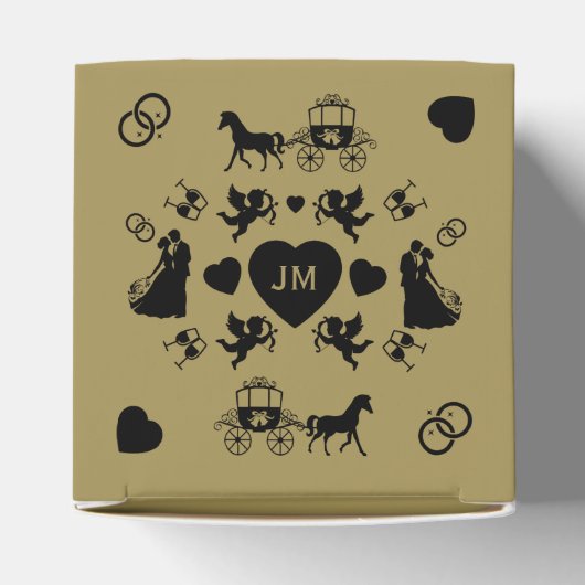 馬とカートのロマン結婚ティック フェイバーボックス (上部)