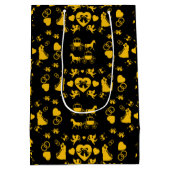 馬とカートのロマン結婚ティック ミディアムペーパーバッグ (裏面)