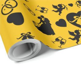 馬とカートのロマン結婚ティック ラッピングペーパー