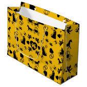 馬とカートのロマン結婚ティック ラージペーパーバッグ (正面アングル)