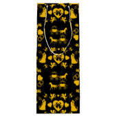 馬とカートのロマン結婚ティック ワインギフトバッグ (裏面)