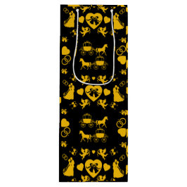 馬とカートのロマン結婚ティック ワインギフトバッグ