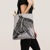 馬とキツネトート トートバッグ (クローズアップ)