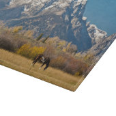 馬とグランドテトンムースヘッドランチ カッティングボード (角)