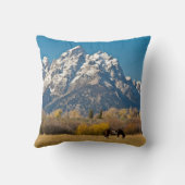 馬とグランドテトンムースヘッドランチ クッション (裏面)