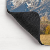 馬とグランドテトンムースヘッドランチ マウスパッド (コーナー)