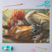 馬とコンパニオンのファンタジー 薄葉紙 (クラフト)