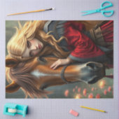 馬とコンパニオンのファンタジー 薄葉紙 (クラフト)