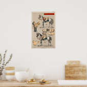 馬とサドル ポスター (キッチン)