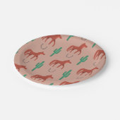 馬とサボテン ペーパープレート (アングル)