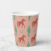 馬とサボテン 紙コップ (裏面)