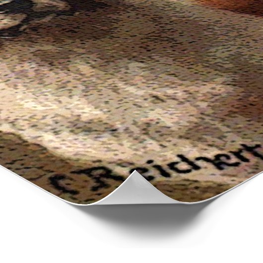 馬とセントバーナードヴィンテージアート ポスター (角)