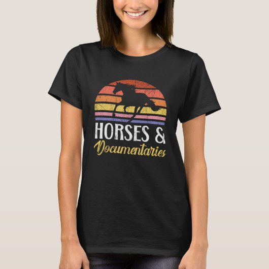 馬とドキュメンタリー 真犯人 ドキュメンタリー Tシャツ (正面)