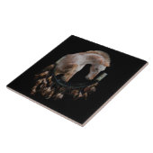 馬とドリームキャッチャーのアートタイル タイル (側面)