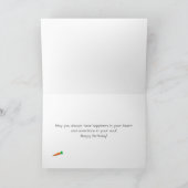 馬とニンジン5x7誕生日カード カード (内部)