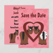 馬とハートのSave the Date発表 セーブザデート (正面/裏面)