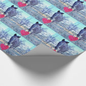 馬とハート ラッピングペーパー (角)