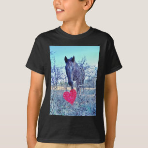 馬とハート Tシャツ