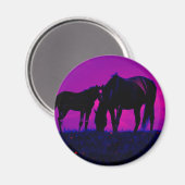 馬とフィリー マグネット (正面/裏面)